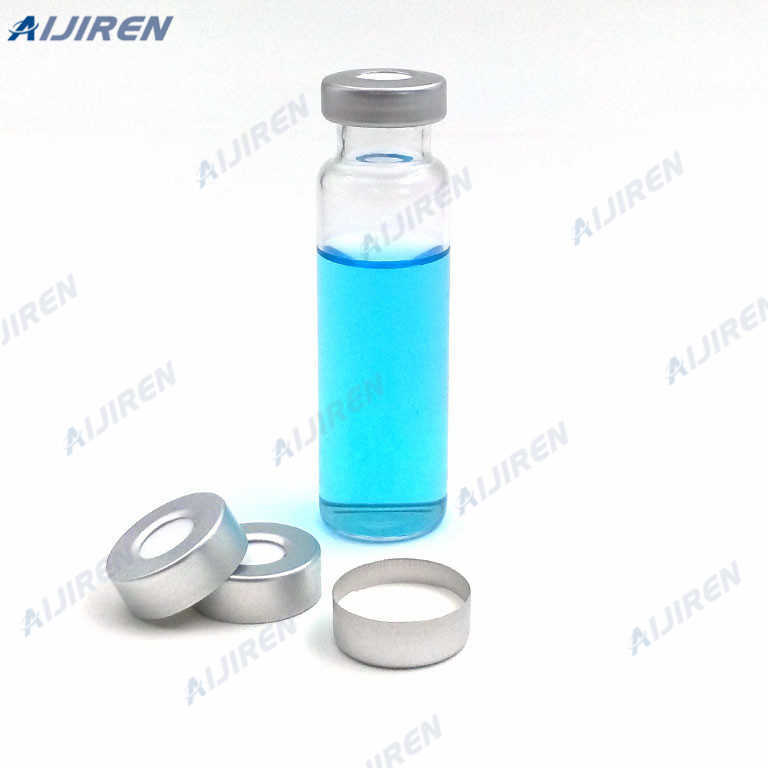 flat bottom gas chromatography vials with silicone septa